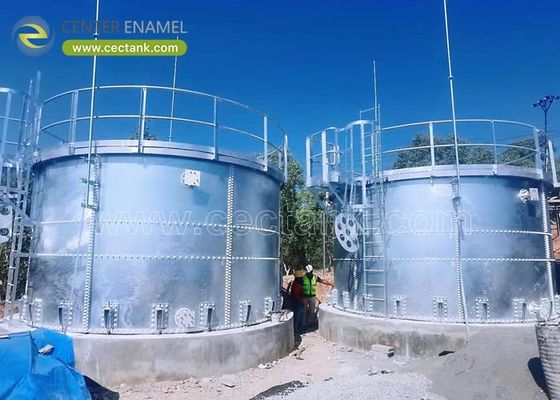 Tanques de acero galvanizado para sistemas de tratamiento de agua potable que garantizan un almacenamiento de agua seguro y sostenible con esmalte central