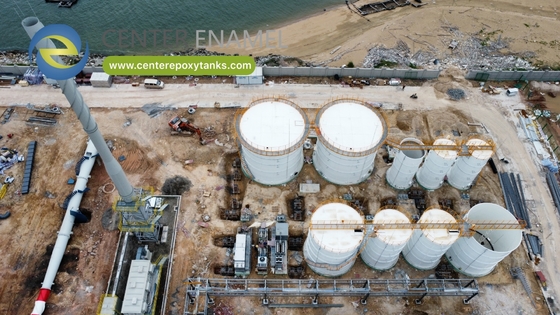 Tanques atornillados de acero con revestimiento epoxi para silos: Contención a granel para productos secos