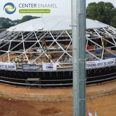 Techo geodésico de cúpula de aluminio para tanques de sólidos a granel secos: protege el contenido de la humedad y los elementos