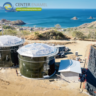 Techo de cúpula de aluminio para tanques de tratamiento de aguas residuales industriales: contiene olores y evita la entrada de agua de lluvia