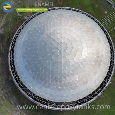 Cúpula geodésica de aluminio para tanque de almacenamiento de agua industrial: Garantiza la protección contra la contaminación y los residuos transportados por el aire para agua de proceso o de servicio