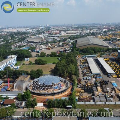 Cúpula de aluminio para un tanque amortiguador de lodo: crea un sello a prueba de intemperie que ayuda a minimizar las emisiones de compuestos orgánicos volátiles