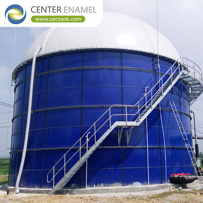 Tanque de acero fundido de vidrio superior resistente a la corrosión utilizado como reactor anaeróbico