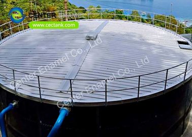 Tanques de almacenamiento de aguas residuales industriales de acero inoxidable atornillados con techo de membrana