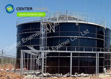 Grandes tanques de almacenamiento para el tratamiento de aguas residuales Vidrio fundido con acero y material de acero inoxidable