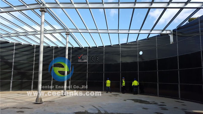Más de 2000m3 de vidrio revestido de tanques de almacenamiento de agua con cubierta de aluminio y techo ART 310 grado de acero 1